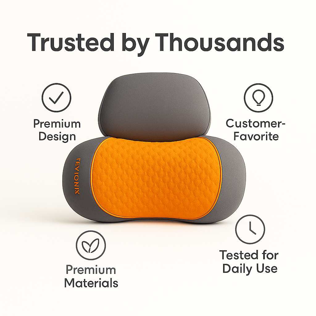 Experience instant, all-day neck pain relief with Revionix Neck Massager 2.0